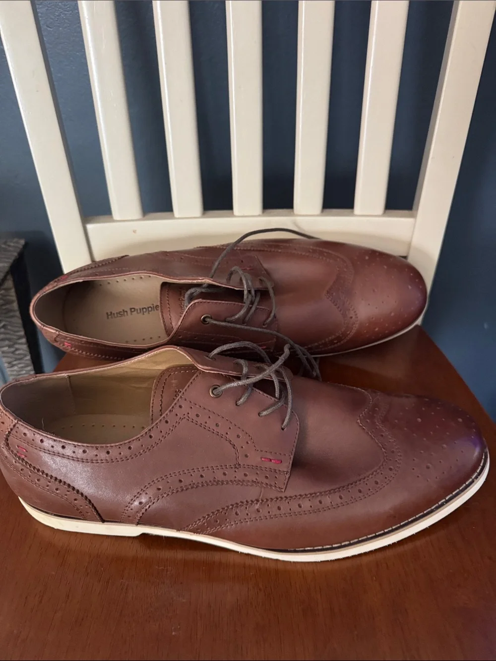 Hush Puppies Men’s Brown Brogue Derby Shoes